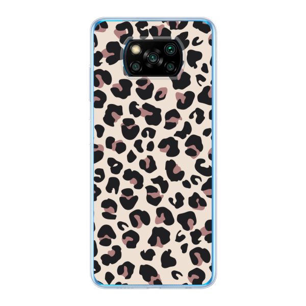 Flexibel Xiaomi Poco X3 Pro / X3 NFC hoesje met Panter Print - Beige Luipaardprint
