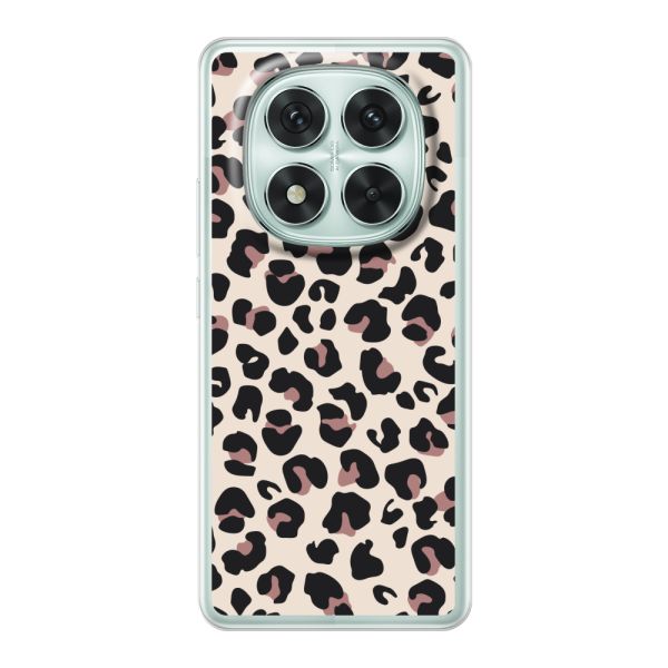 Flexibel Xiaomi Redmi Note 14 Pro 5G hoesje met Panter Print - Beige Luipaardprint