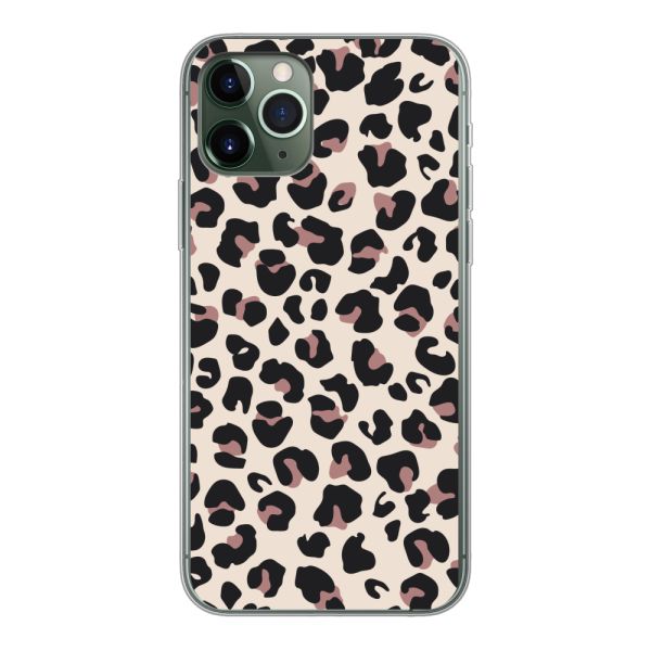Flexibel iPhone 11 Pro hoesje met Panter Print - Beige Luipaardprint