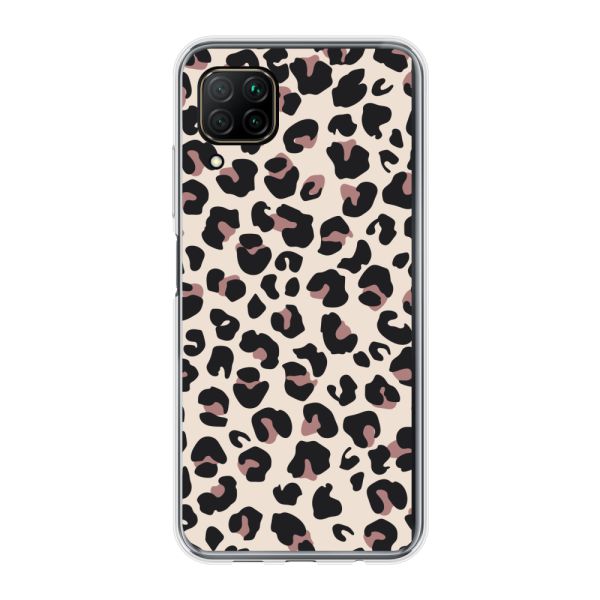 Flexibel Huawei P40 Lite hoesje met Panter Print - Beige Luipaardprint