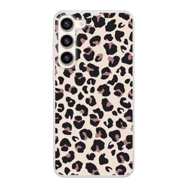 Flexibel Samsung Galaxy S23 Plus hoesje met Panter Print - Beige Luipaardprint