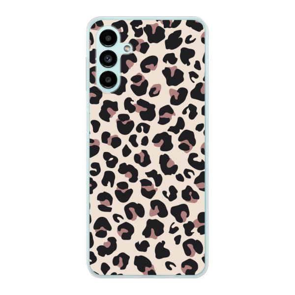 Flexibel Samsung Galaxy A13 5G hoesje met Panter Print - Beige Luipaardprint