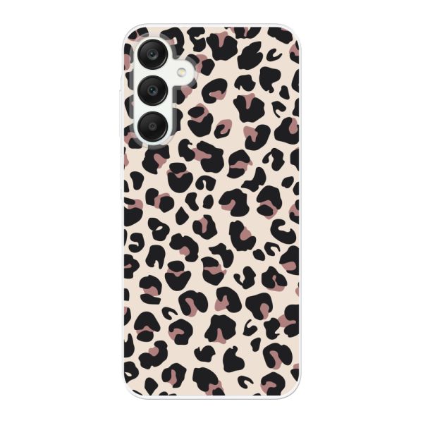 Flexibel Samsung Galaxy A25 hoesje met Panter Print - Beige Luipaardprint