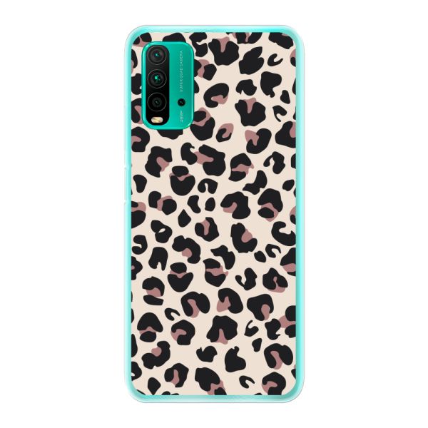 Flexibel Xiaomi Redmi Note 9 4G hoesje met Panter Print - Beige Luipaardprint