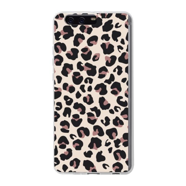 Flexibel Huawei P10 Plus hoesje met Panter Print - Beige Luipaardprint