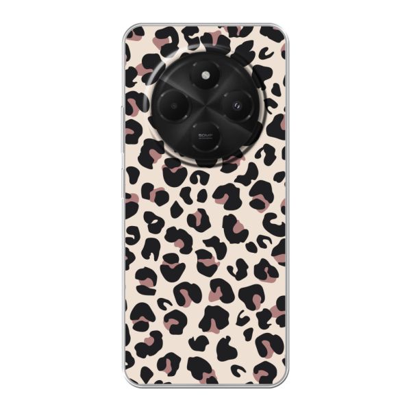 Flexibel Xiaomi Redmi 14R hoesje met Panter Print - Beige Luipaardprint