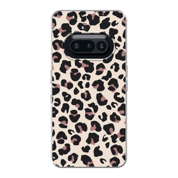 Coque Nothing Phone (3a) flexible avec imprimé panthère – léopard beige