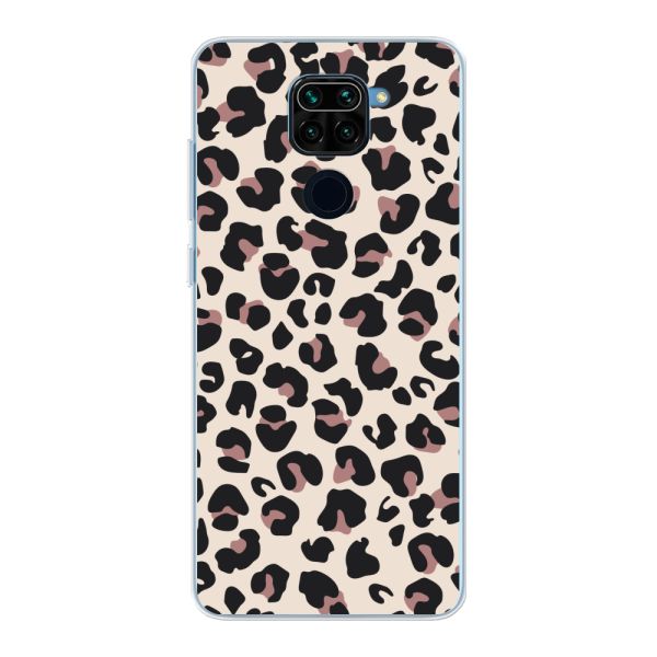 Funda flexible Xiaomi Redmi Note 9 con estampado de pantera – leopardo beige