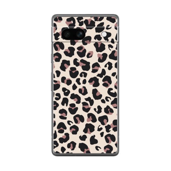 Flexibel Google Pixel 7a hoesje met Panter Print - Beige Luipaardprint