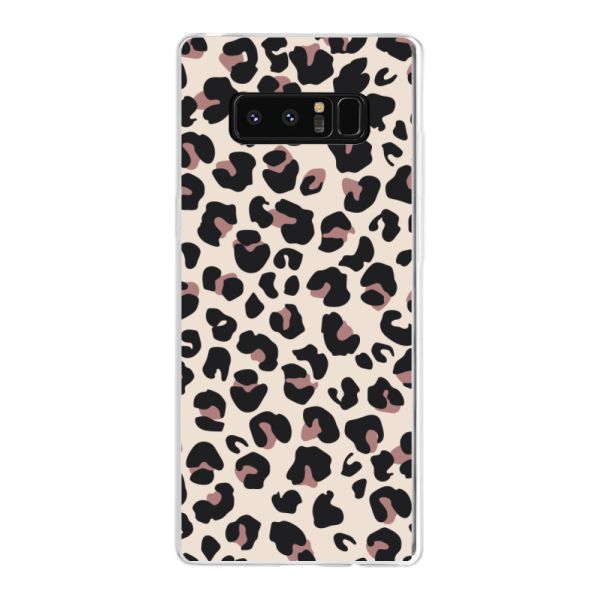 Flexibel Samsung Galaxy Note 8 hoesje met Panter Print - Beige Luipaardprint