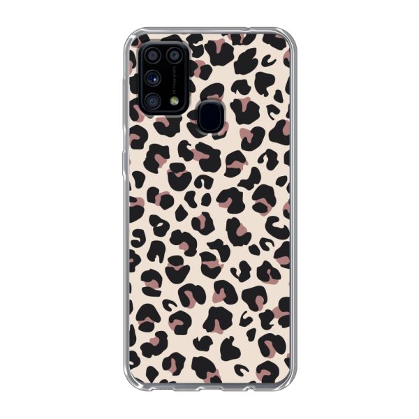 Flexibel Samsung Galaxy M31 hoesje met Panter Print - Beige Luipaardprint