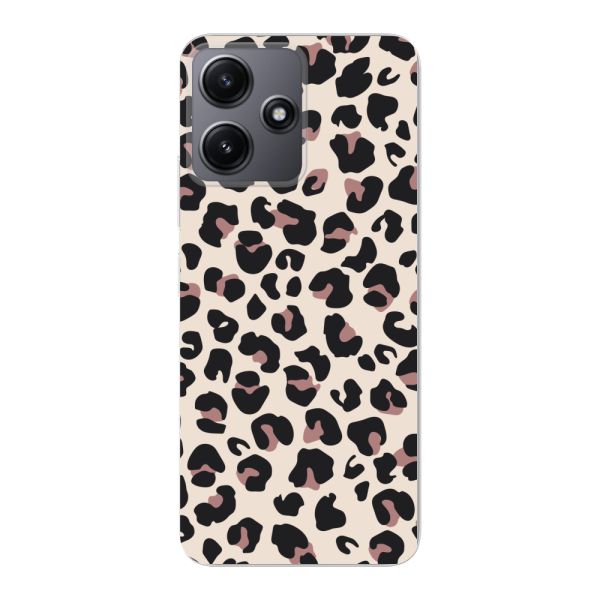 Flexibel Xiaomi Redmi 12 / 12 5G hoesje met Panter Print - Beige Luipaardprint
