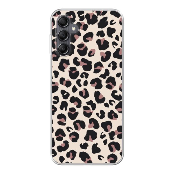 Flexibel Samsung Galaxy A14 / A14 5G hoesje met Panter Print - Beige Luipaardprint