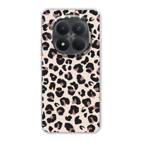 Flexibel Xiaomi Poco M8 Pro hoesje met Panter Print - Beige Luipaardprint