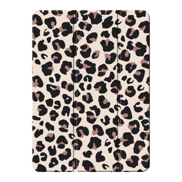 iPad Pro (2024) 11 inch / Pro (2025) 11 inch Smart Case met Panterprint - Luipaardprint Beige Roze
