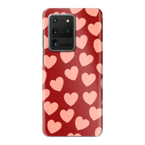 Volledig bedrukt Samsung Galaxy S20 Ultra / S20 Ultra 5G hard case hoesje met Lichte Hartjes