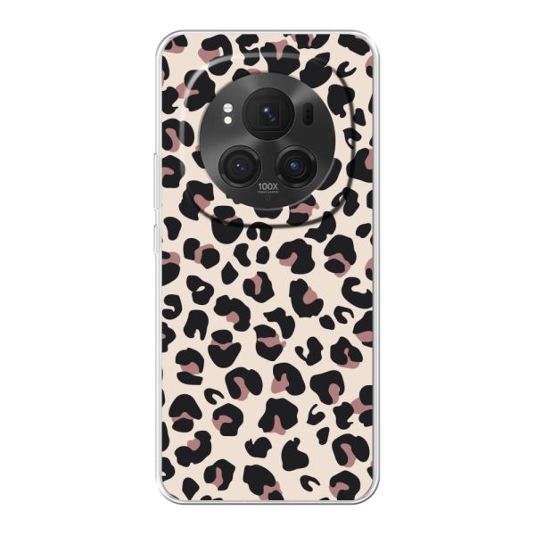 Flexibel Honor Magic6 Pro hoesje met Panter Print - Beige Luipaardprint