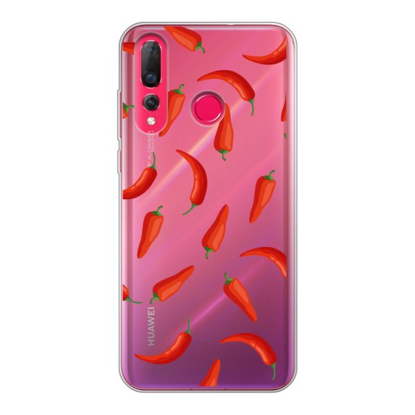 Funda flexible Huawei P30 Lite con Chiles Rojos - Patrón Transparente Chili Pepper