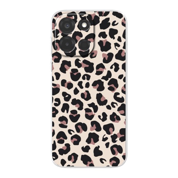 Flexible One Plus Nord 6 Hülle mit Pantherprint – Beiger Leopardenprint