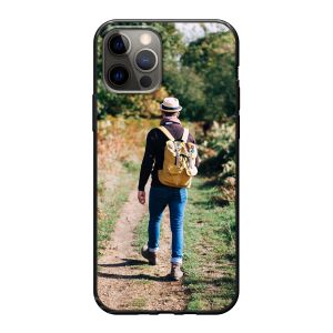 Achterkant bedrukt soft case hoesje (Zwart)