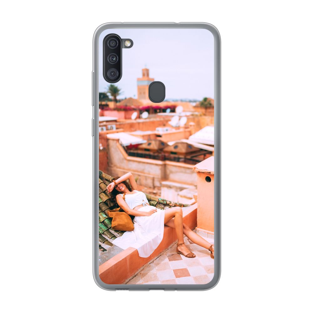 Achterkant bedrukt soft case hoesje (Transparant)