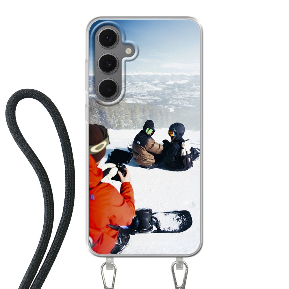Coque imprimée au dos avec cordon