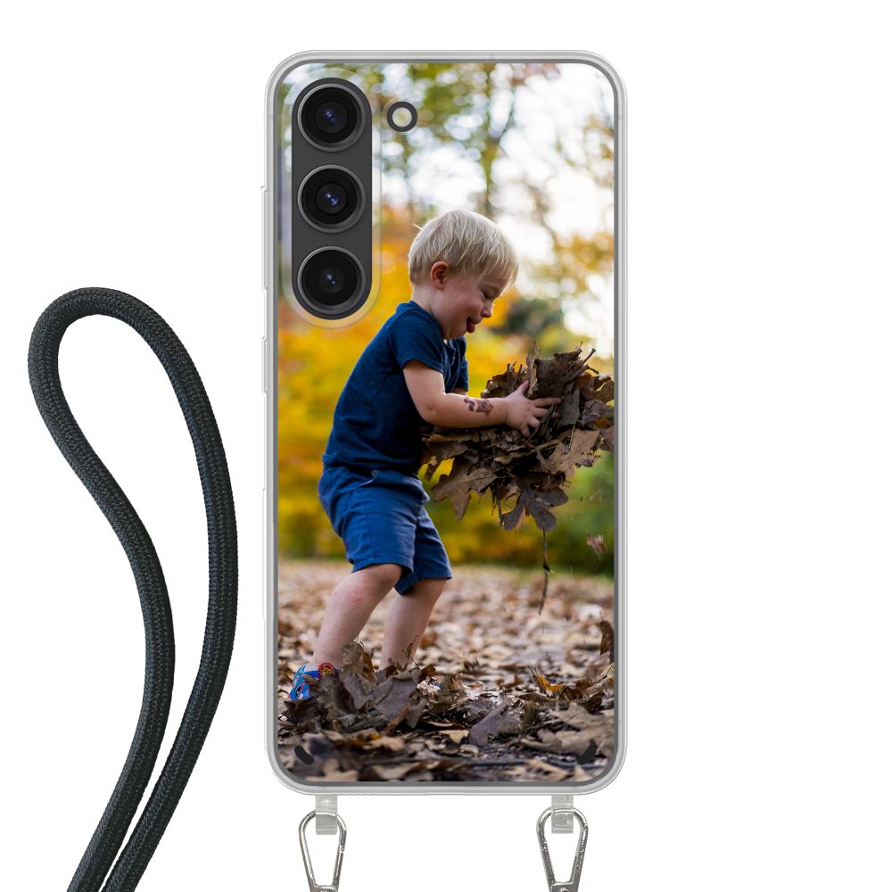 Coque imprimée au dos avec cordon