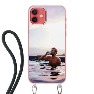 Achterkant bedrukt hoesje met draagkoord