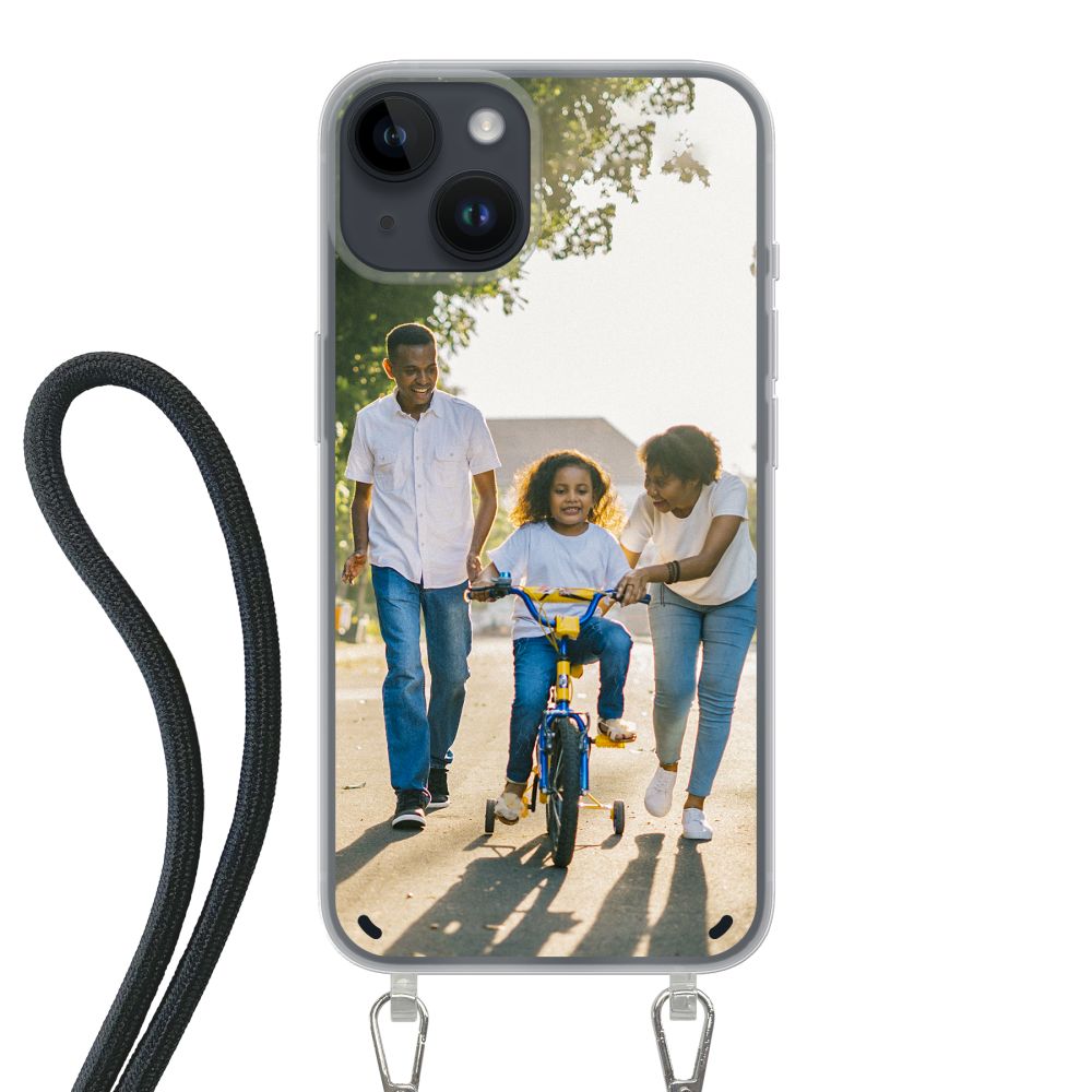 Coque imprimée au dos avec cordon