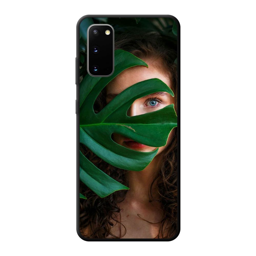 Achterkant bedrukt soft case hoesje (Zwart)