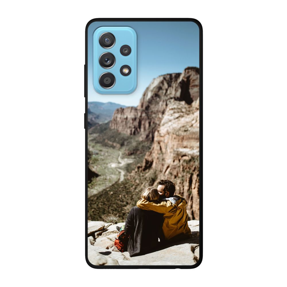 Achterkant bedrukt soft case hoesje (Zwart)