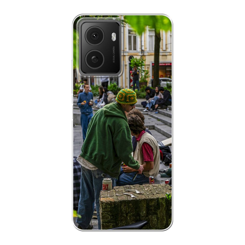 Achterkant bedrukt soft case hoesje (Transparant)