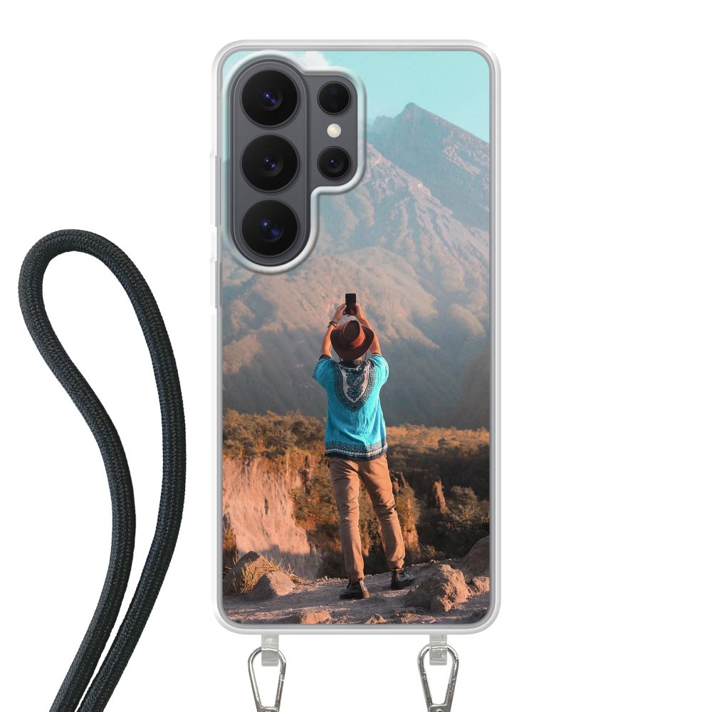 Coque imprimée au dos avec cordon