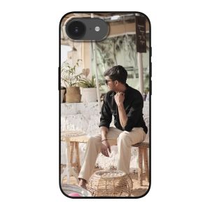 Achterkant bedrukt soft case hoesje (Zwart)