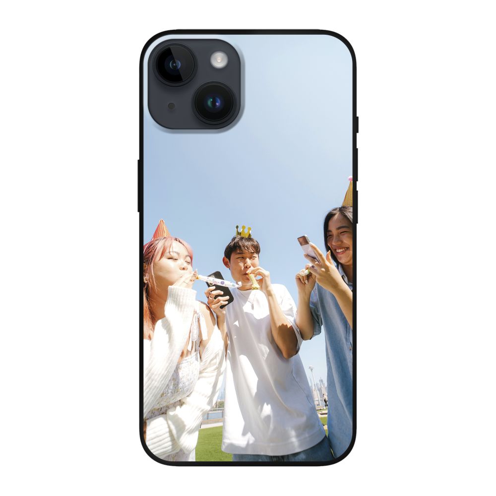 Coque rigide imprimée au dos (Noir)