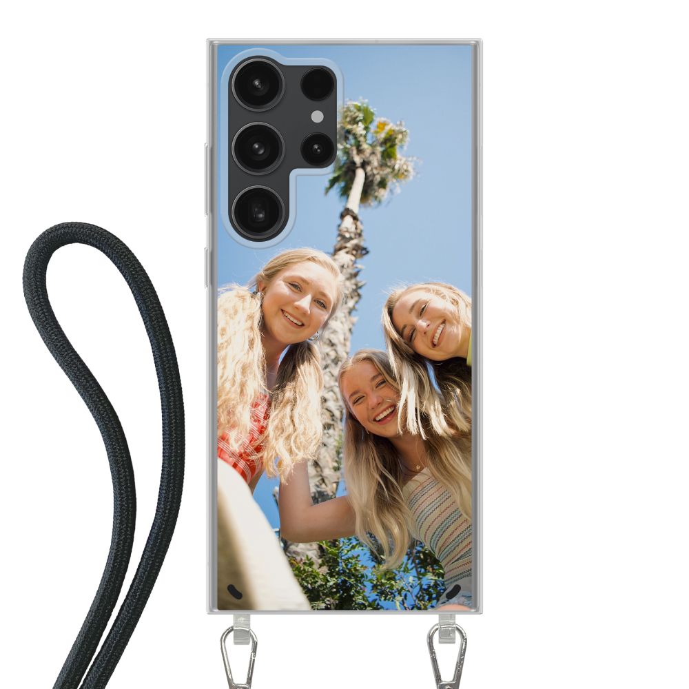 Coque imprimée au dos avec cordon