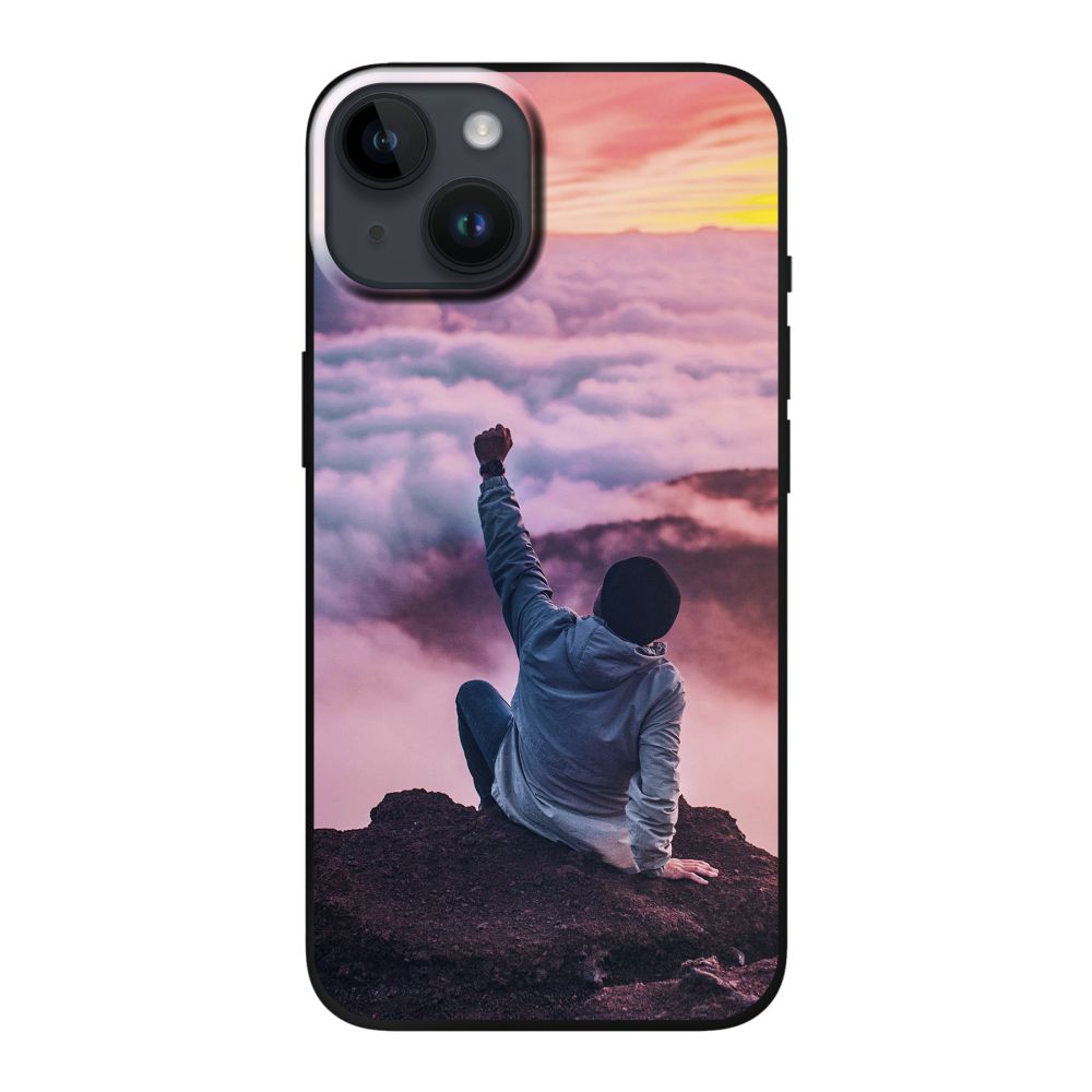 Coque souple imprimée au dos (Noir)