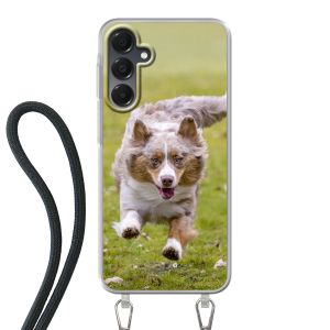 Achterkant bedrukt hoesje met draagkoord