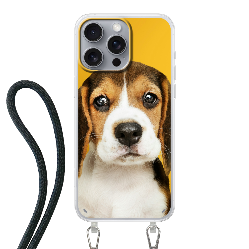 Apple iPhone 16 Pro Max Crossbody case (back printed, transparent)