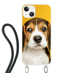 Apple iPhone 13 Crossbody case (back printed, transparent)