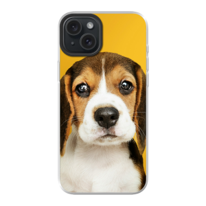 Apple iPhone 15 Plus Hybrid case with MagSafe (back printed, transparent)