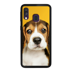 Samsung Galaxy A40 Soft Case (back printed, black)