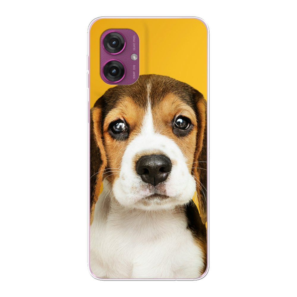 Motorola Moto G55 Soft case (back printed, transparent)