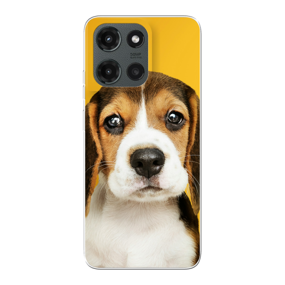 Motorola Moto G (2025) soft case (back printed, transparent)