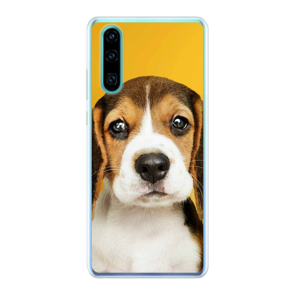 Huawei P30 Soft case (back printed, transparent)