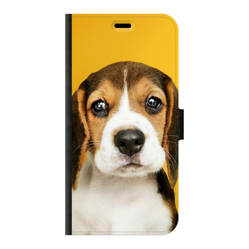 Apple iPhone 15 Plus Wallet case (front printed, black)