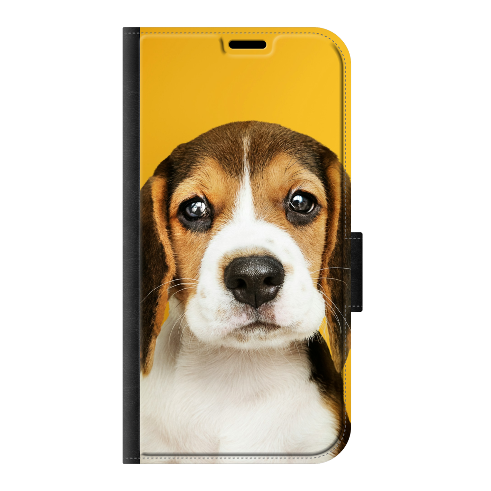 Apple iPhone 16 Wallet case (front printed, black)