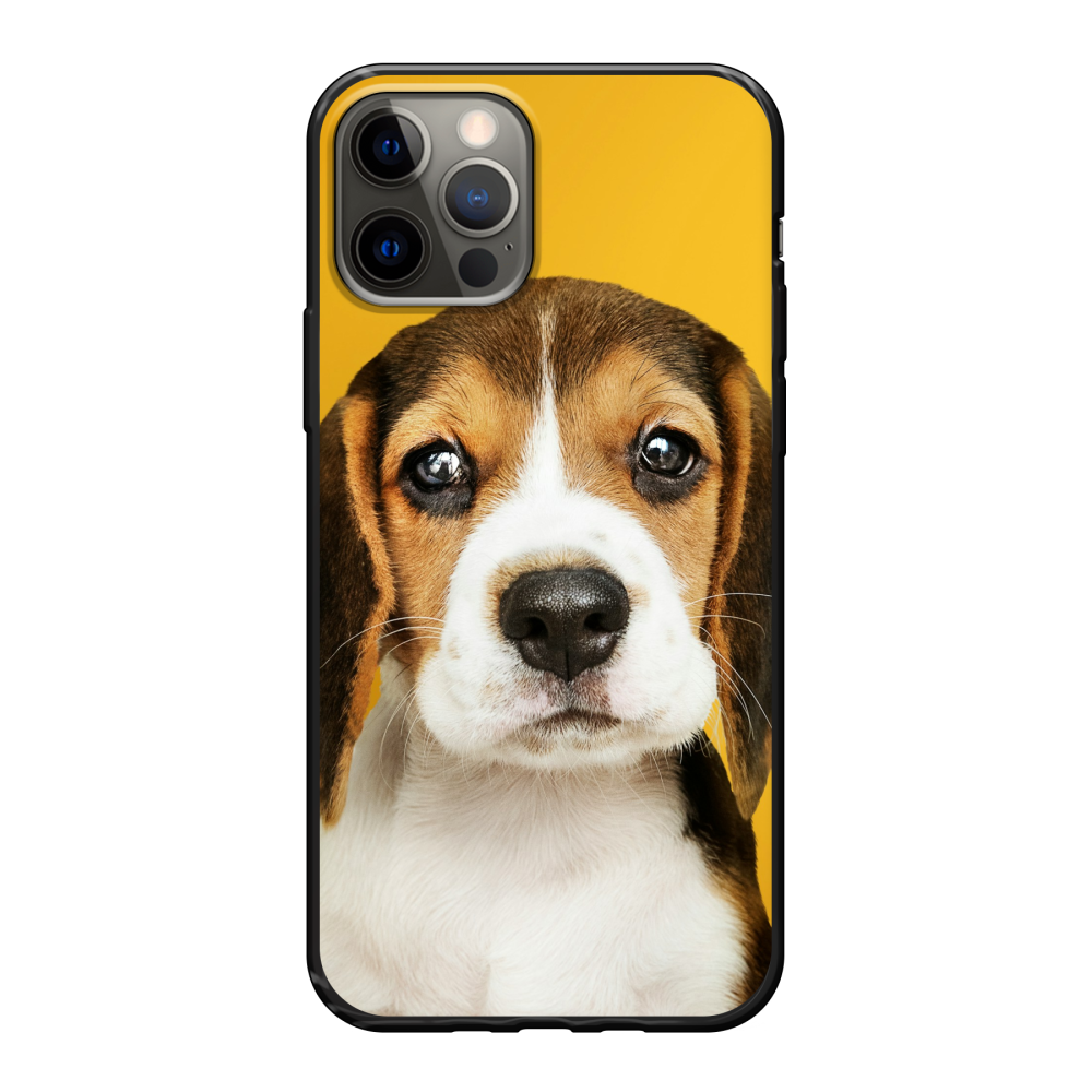 Apple iPhone 12 / iPhone 12 Pro Soft case (back printed, black)