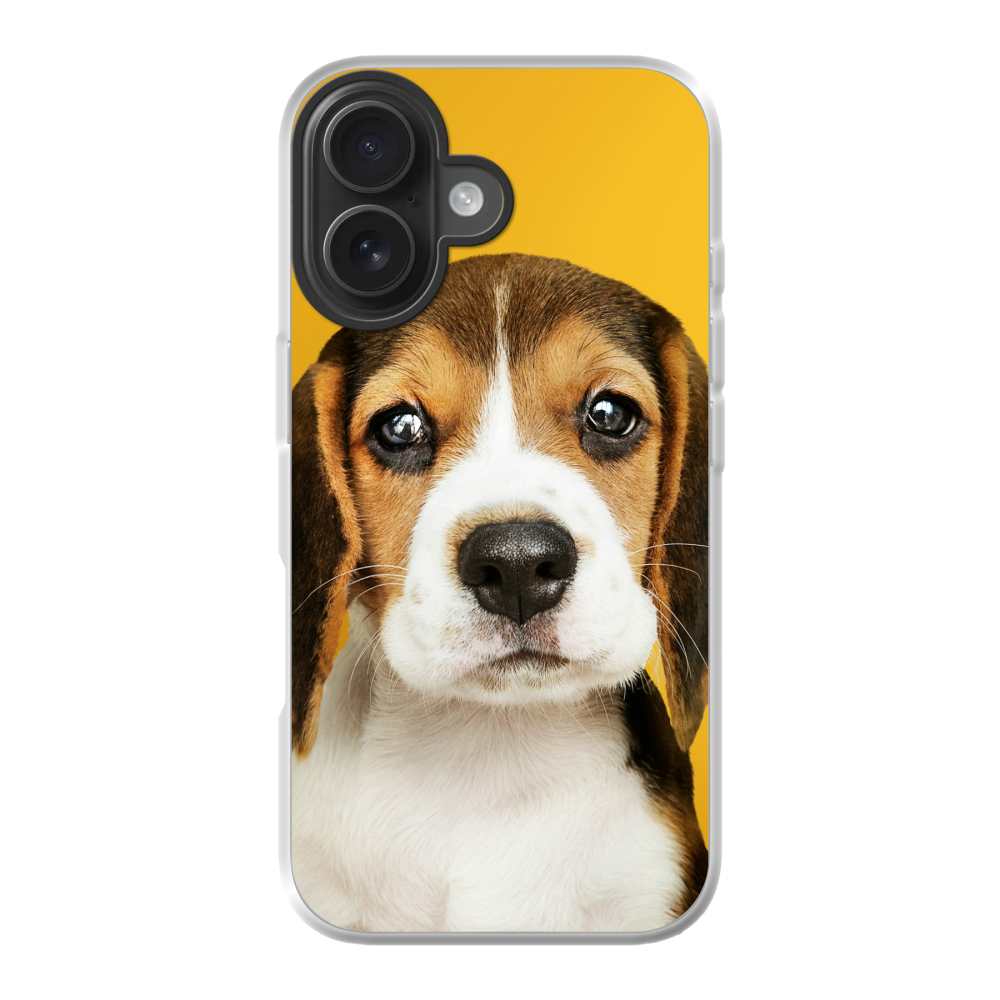 Apple iPhone 16 Hybrid case with MagSafe (back printed, transparent)