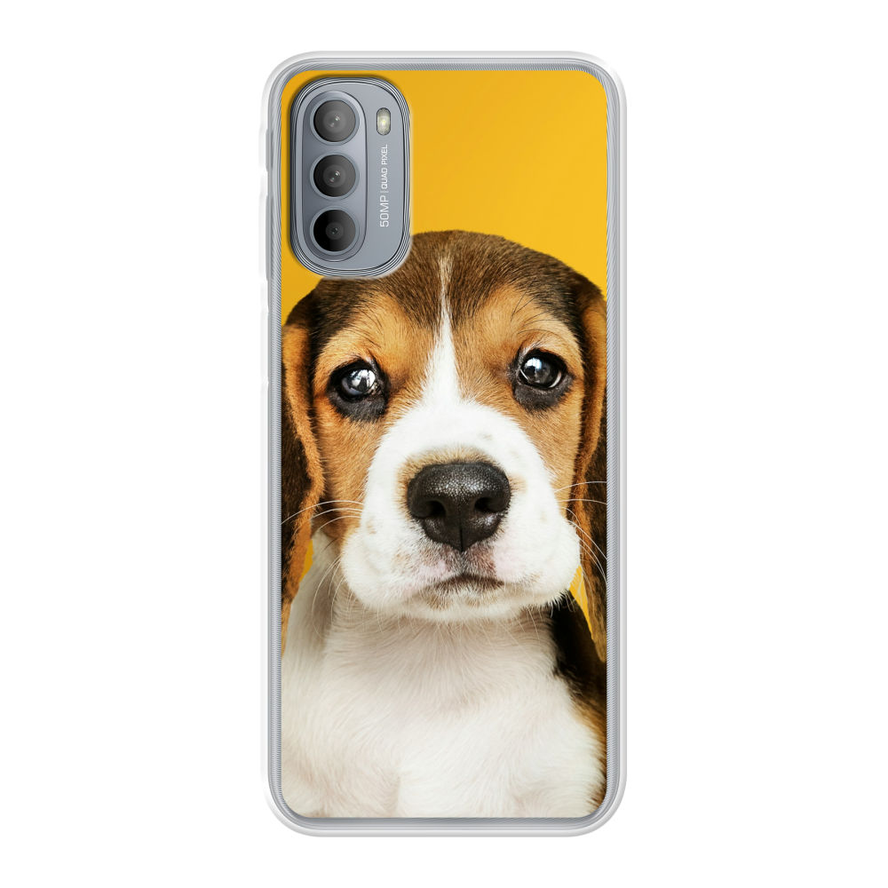Motorola Moto G31 Soft case (back printed, transparent)